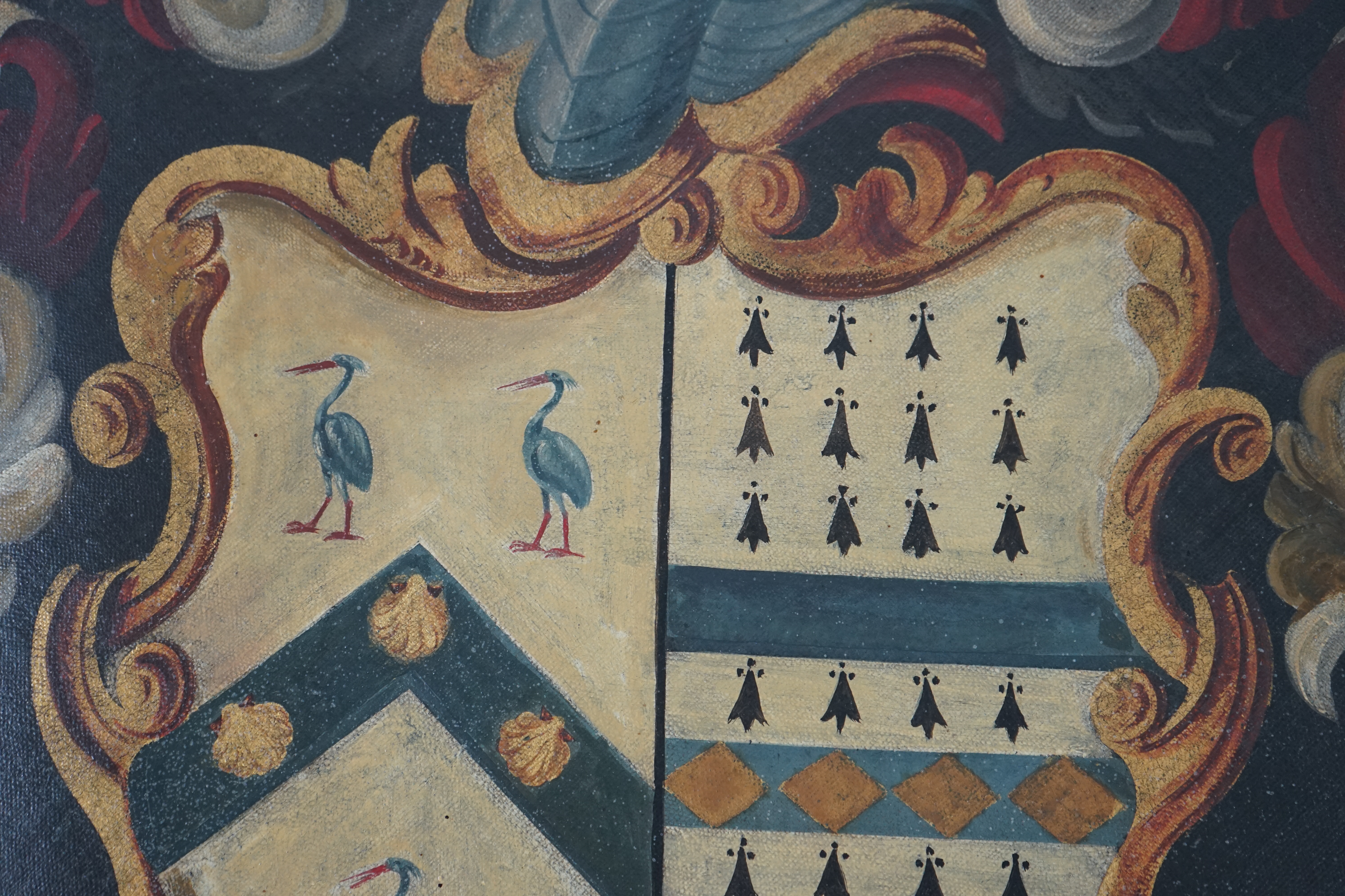An early 19th century oil on canvas hatchment